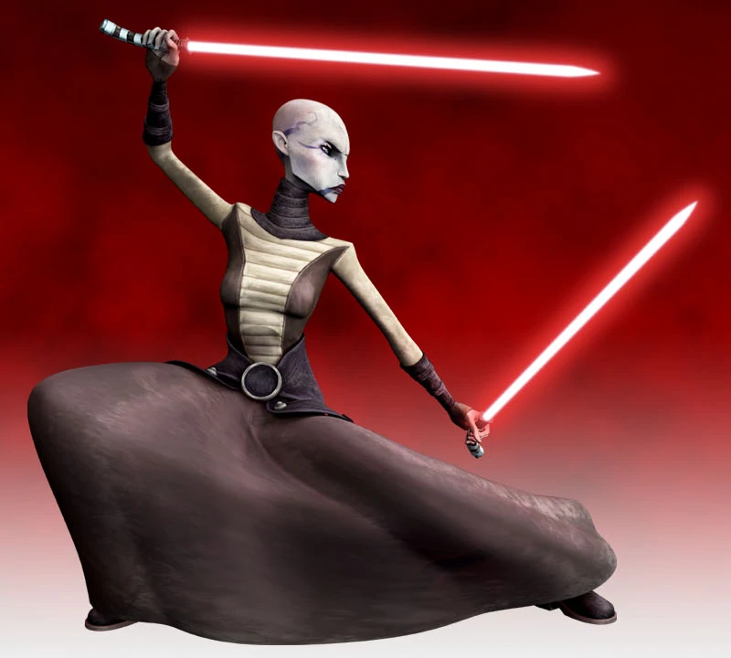 Ventress con sus sables dobles. 